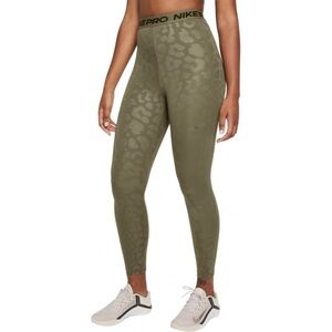 Nike New Size Small Pro Dri Fit High Waisted 7/8 Printed Leggings Green Animal